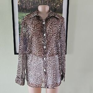 Dress Barn Animal Print Blouse